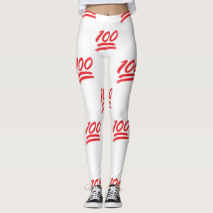 one hundred emoji leggings