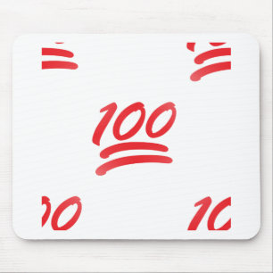 one hundred emoji mouse pad
