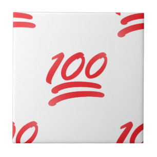 one hundred emoji tile