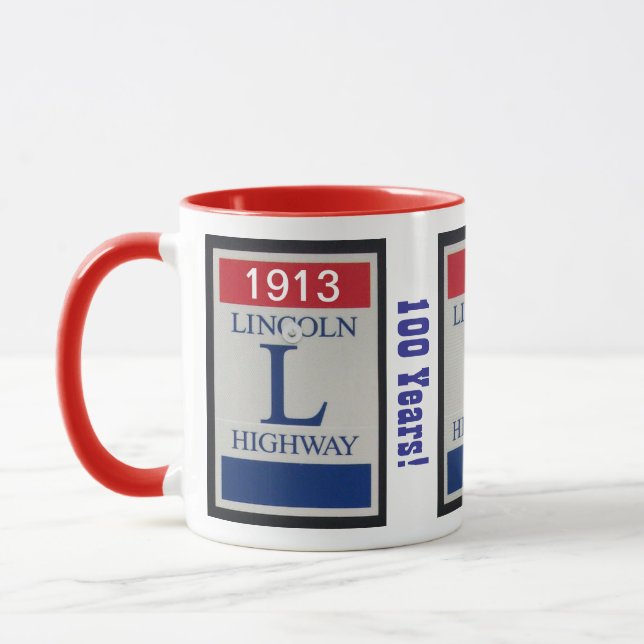 One Hundred Year Anniversary, Lincoln HIghway Mug (Left)