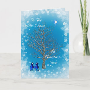One I love with christmas penguins Holiday Card