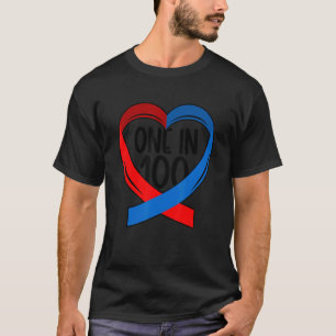 One In 100 CHD Warrior Congenital Heart Disease T-Shirt