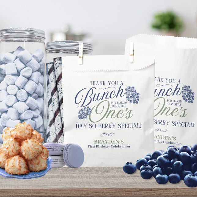 One In A Bunch Berry First Birthday Favour Bag (Creator Uploaded)