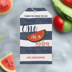 One in a Melon 1st Birthday Baby Boy Thank You Gift Tags