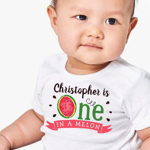 One In A Melon 1st Birthday Baby T-Shirt