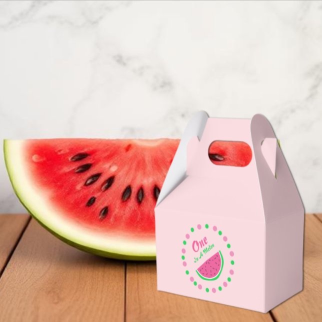 One In A Melon 1st Birthday Favor Box (Creator Uploaded)
