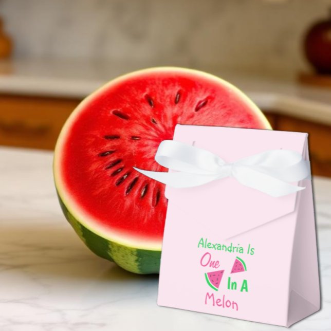 One In A Melon 1st Birthday Favor Box (Creator Uploaded)