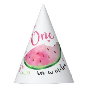 One in a Melon 1st Birthday Party Hat