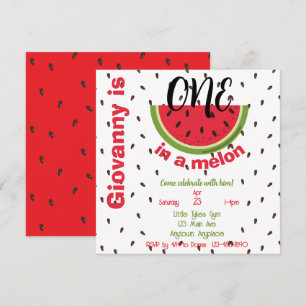 One in a Melon 1st Birthday Party Square