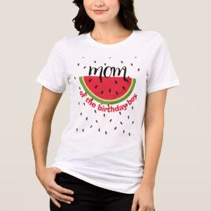 One in a Melon 1st Birthday Party Tri-Blend Shirt