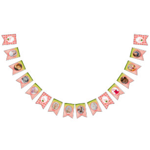One In A Melon 1st Birthday Photo Bunting Flags