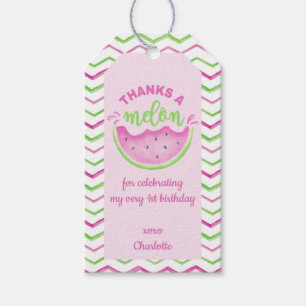 One in a Melon 1st Birthday Thank You Favour Tags