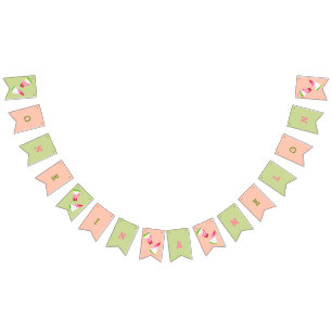 One in a melon 1st Birthday Watermelon Cute Sweet Bunting Flags