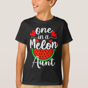 One In A Melon Aunt Watermelon Summer Auntie T-Shirt