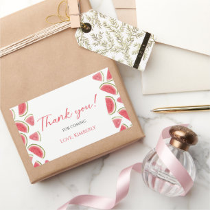 One In A Melon Birthday Favor Tag, Watermelon Sticker