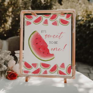 One in a Melon Birthday Sign, Sweet To Be One Pedestal Sign