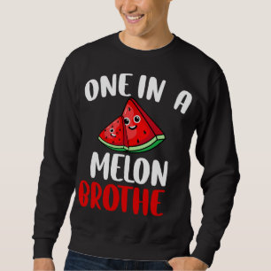 One In A Melon Brother Watermelon Fruit Family Mat Sweatshirt