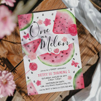 'One in a Melon' Cute Watermelon Girl 1st Birthday