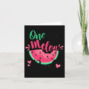 One In A Melon Dad Summer Birthday Party Matching  Card