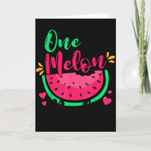 One In A Melon Dada Summer Birthday Party Matching Card