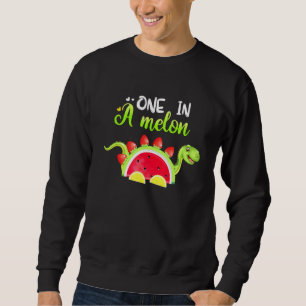 One In A Melon Dinosaur Fruit Watermelon Orange Sweatshirt