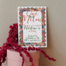 One in a Melon First Birthday - Summer vibes Invit