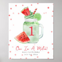 One in a Melon First Birthday Watermelon Smoothie