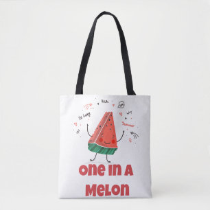 One in a Melon – Fun Summer Watermelon Tote Bag