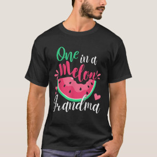 One in a Melon Grandma Birthday Party Matching Fam T-Shirt