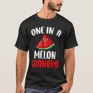 One In A Melon Grandpa Watermelon Fruit Family Mat T-Shirt