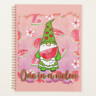 One in a Melon Green Gnome & Watermelon Planner