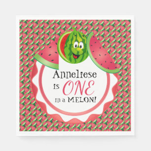 One In A Melon Kid's Birthday Napkin