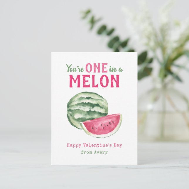 One in a Melon Kids Classroom Valentine's Cards (Standing Front)