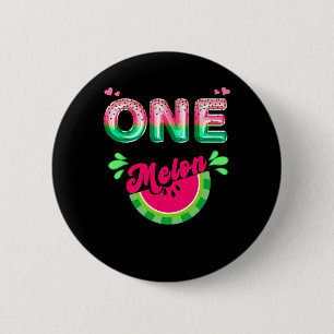 One In A Melon Mom Outfit Birthday Matching Group  2 Inch Round Button
