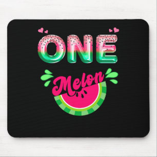 One In A Melon Mom Outfit Birthday Matching Group  Mouse Pad