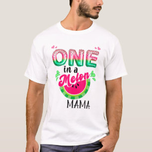 One In A Melon Mom Outfit Birthday Matching Group T-Shirt