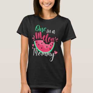 One in a Melon Mommy Birthday Party Matching Famil T-Shirt