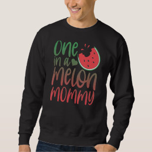 One In A Melon Mommy Matching Family Watermelon  P Sweatshirt