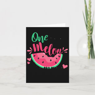 One In A Melon Mommy Summer Birthday Party Matchin Card