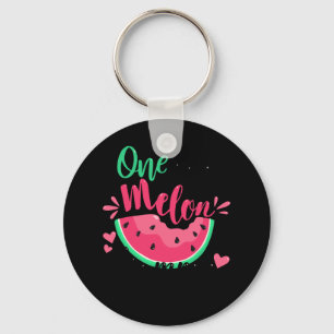 One In A Melon Mommy Summer Birthday Party Matchin Keychain