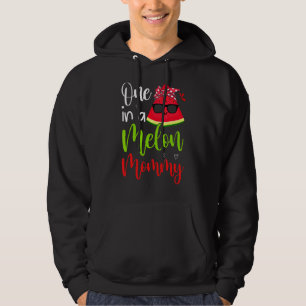 One In A Melon Mommy  Watermelon Bow Tie Sunglasse Hoodie