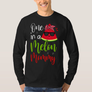 One In A Melon Mommy Watermelon Bow Tie Sunglasse T-Shirt