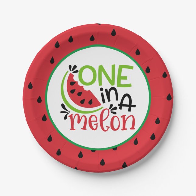One in a Melon Paper Plates (Front)