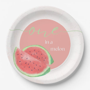 One in a Melon Party Paper Plate