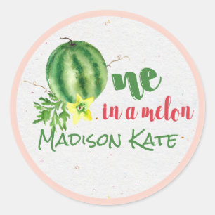 One in a Melon Personalized Birthday Stickers