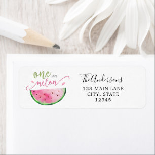 One in a Melon Return Address Label