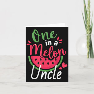 One In A Melon Uncle 1st Birthday Summer Family Ma Card