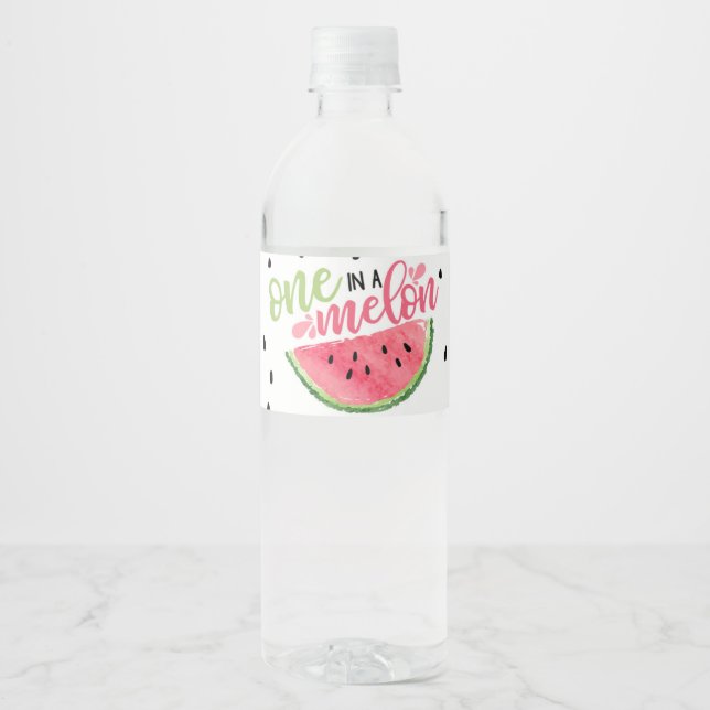 One in a Melon Water Bottle Label (Front)