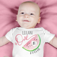 One in a Melon Watercolor 1st Birthday