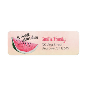 One in a Melon Watermelon Birthday Address Labels